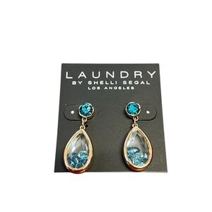 Laundry by Shelli Segal NWT - Women’s Blue Gold Toned Earrings